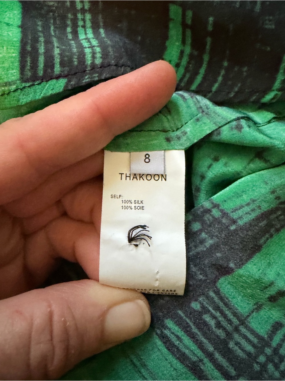 Thakoon silk abstract plaid blouse - Picture 8 of 10